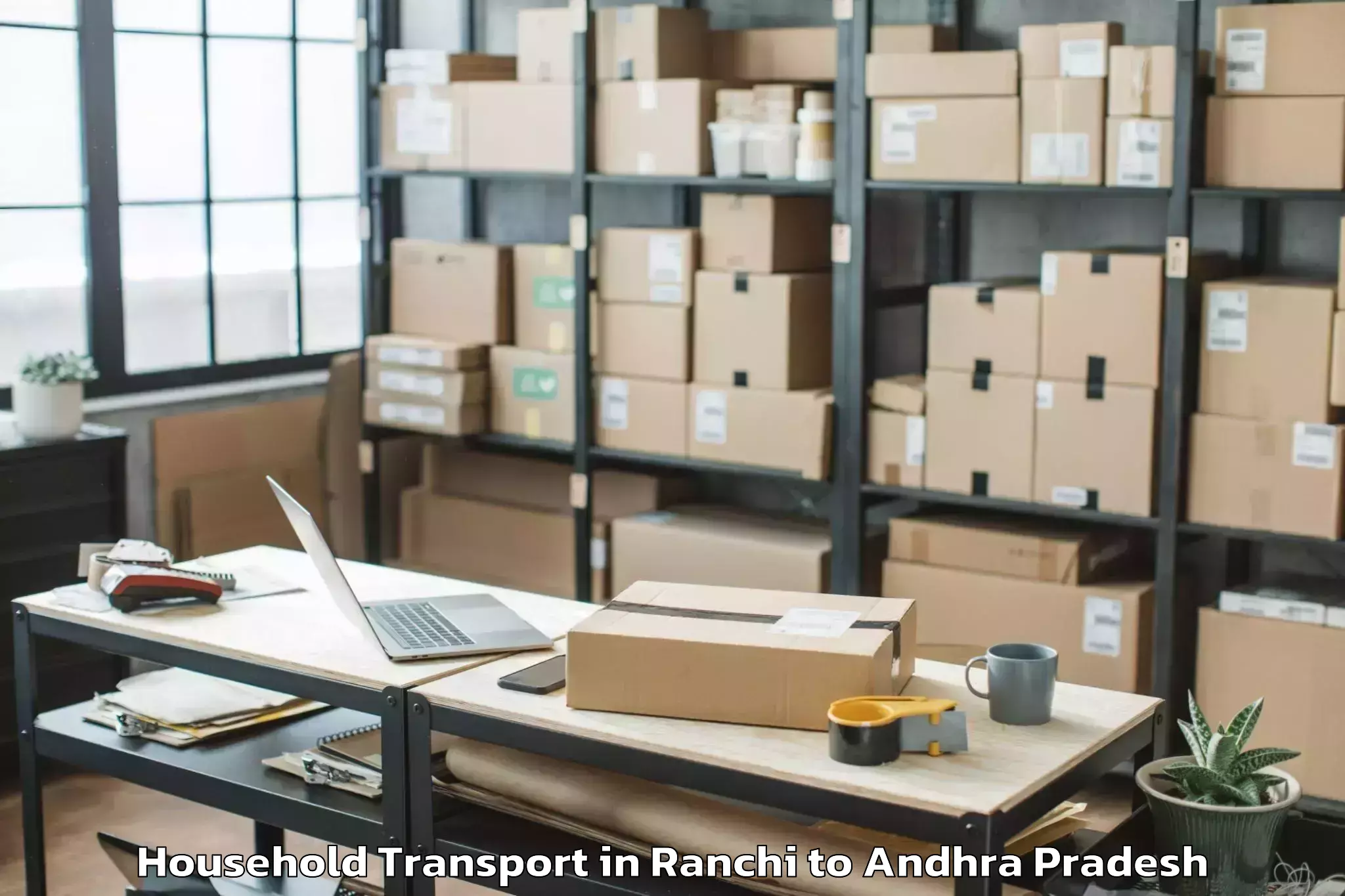 Professional Ranchi to Ganapavaram Household Transport